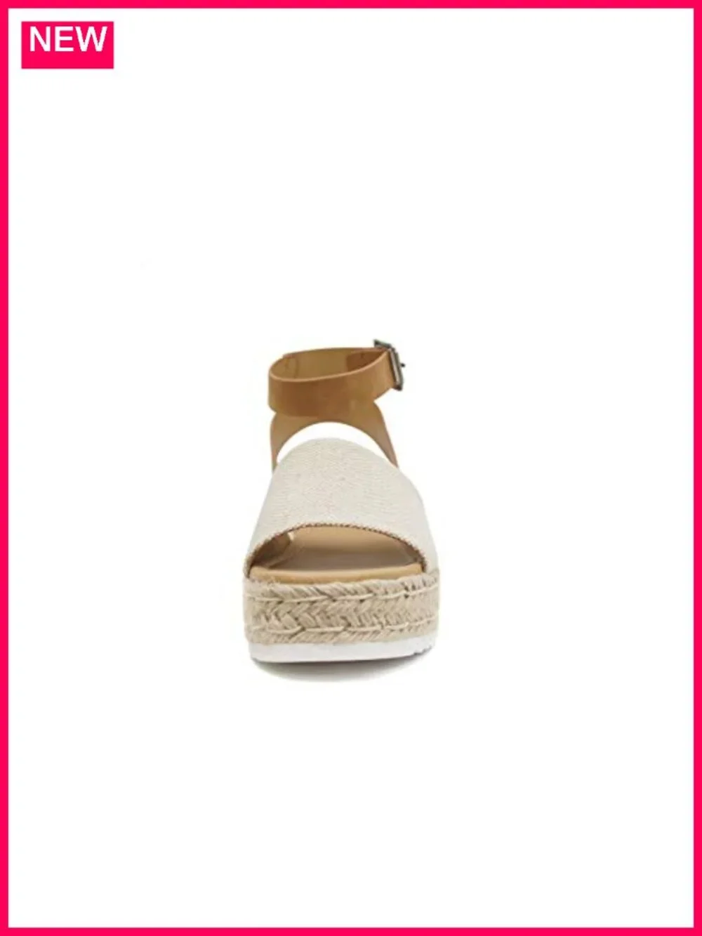 Open Toe Buckle Ankle Strap Espadrilles Flatform Wedge Casual Sandals
